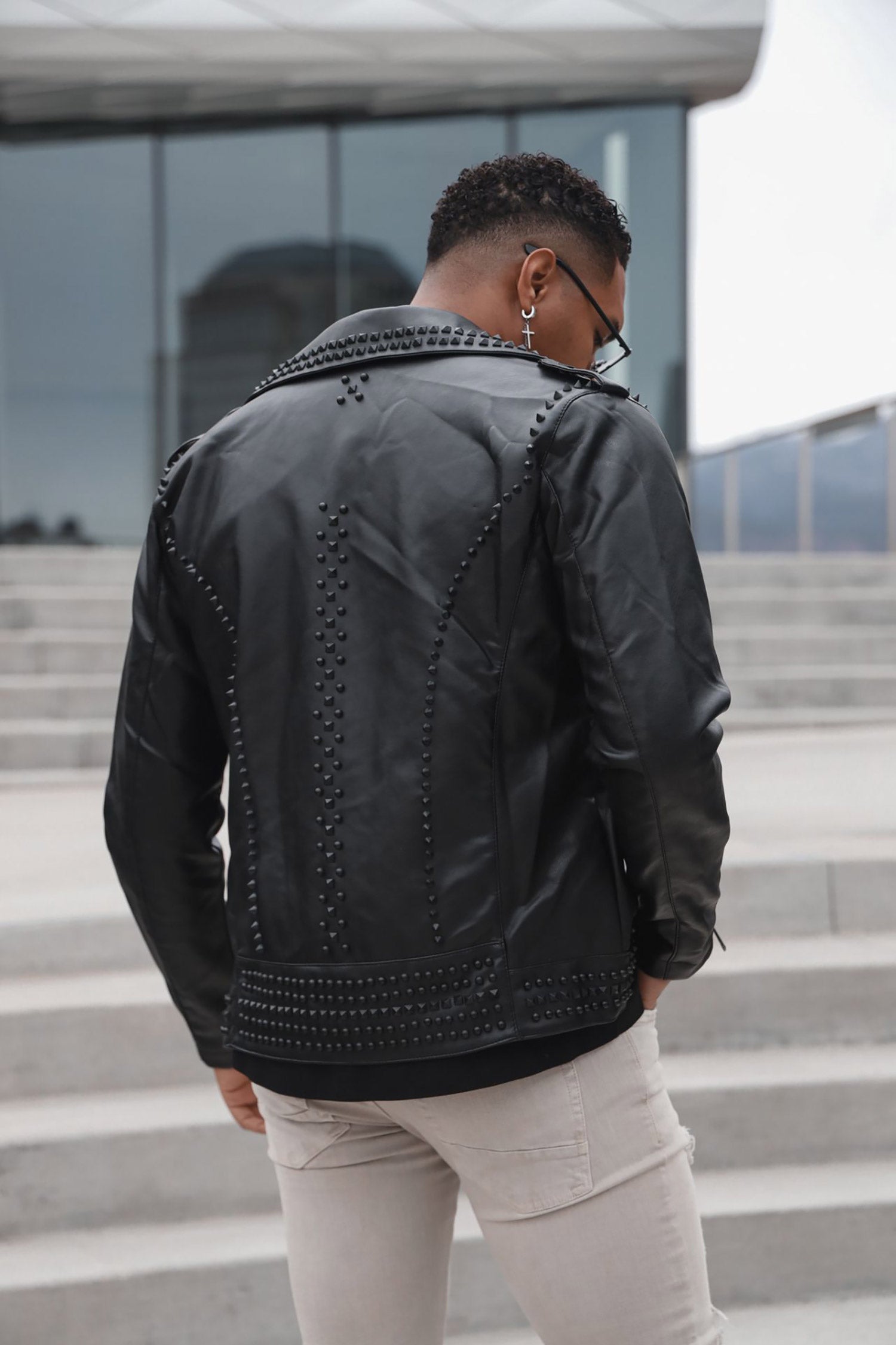 Serrated Look PU Jacket