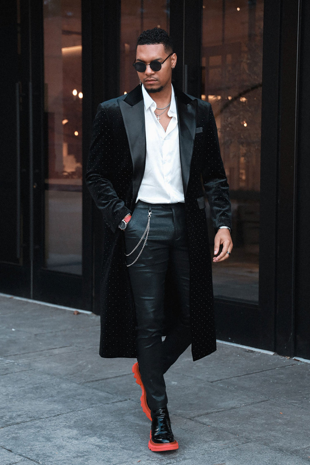 Fancylap Rhinestone Long Coat