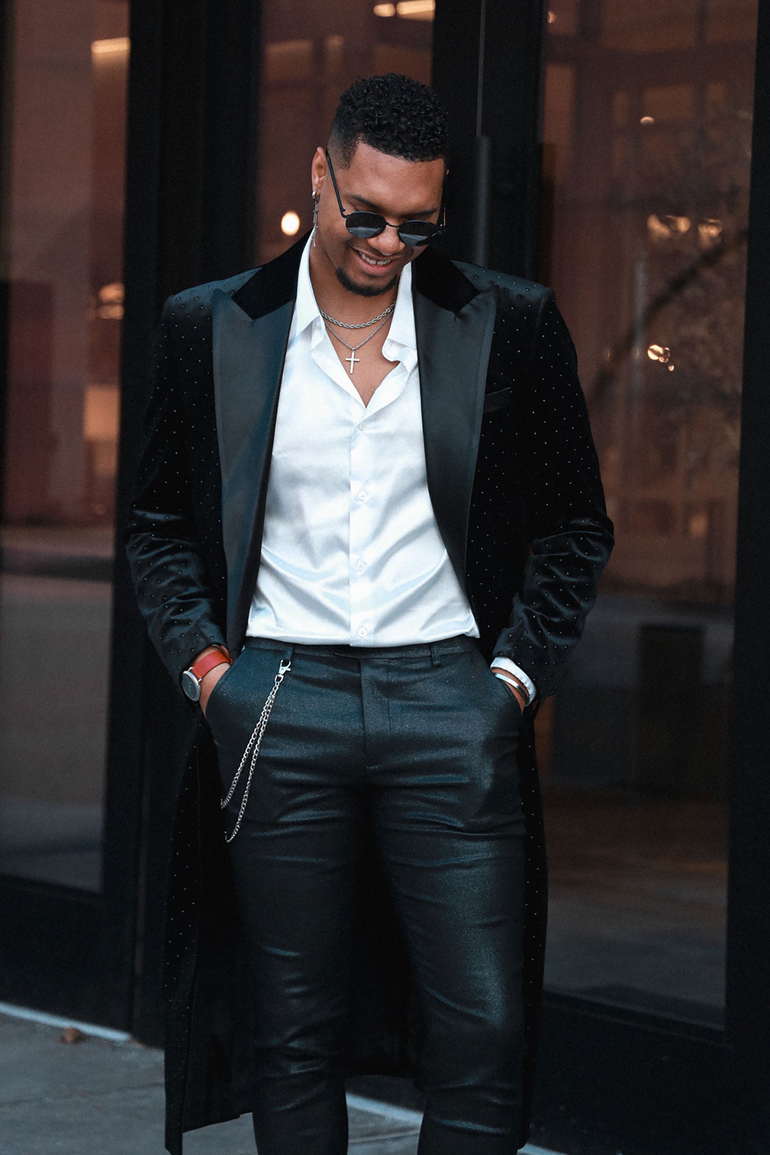 Fancylap Rhinestone Long Coat