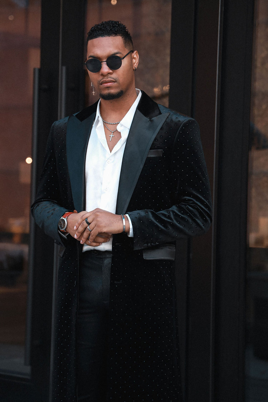 Fancylap Rhinestone Long Coat