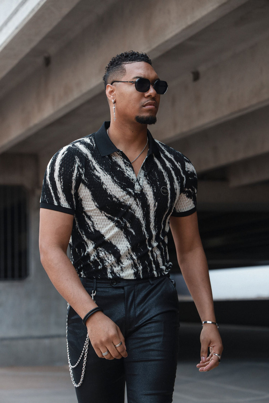 Dotonbori Abstract Polo Shirt