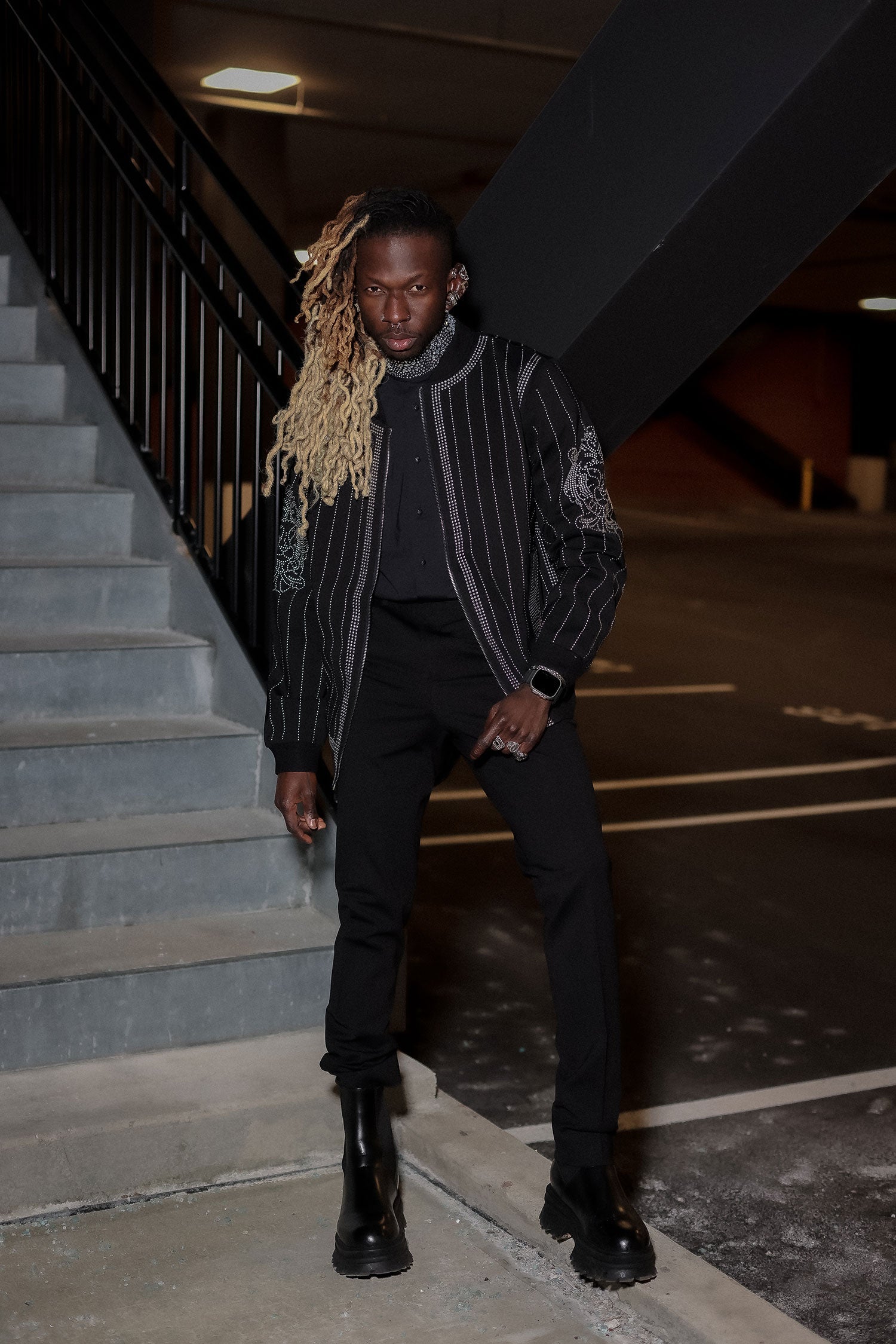 Rowdy Stud Bomber Jacket