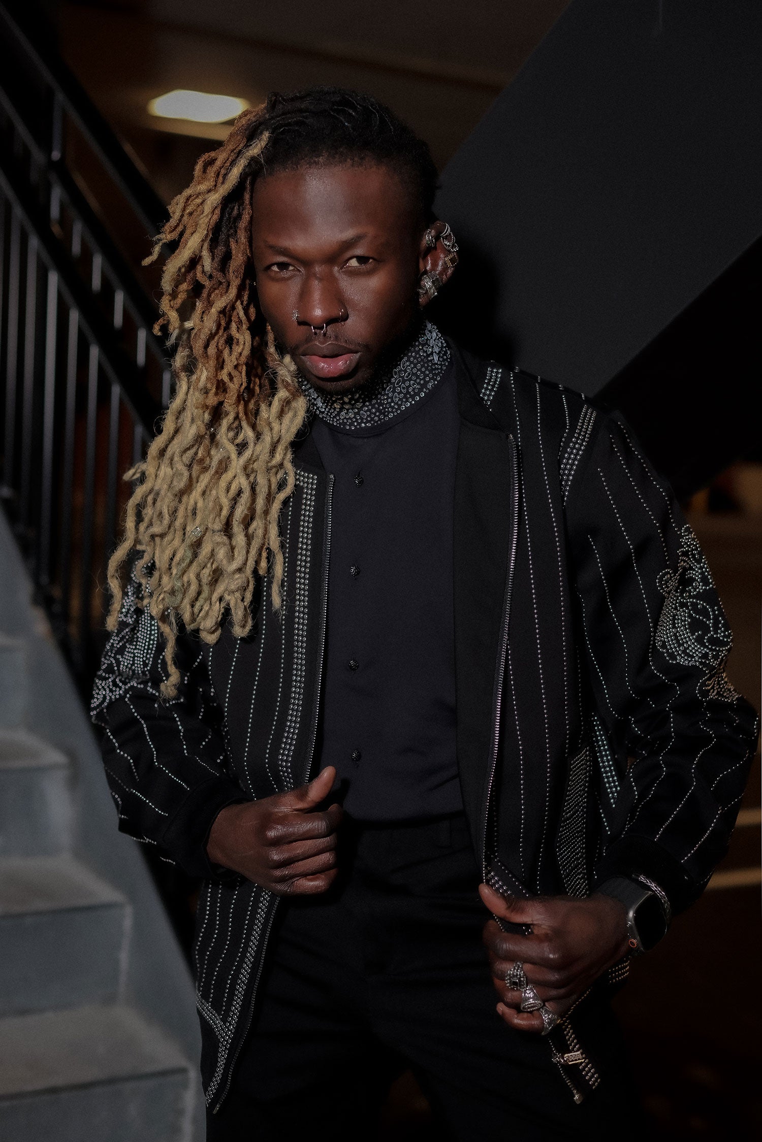 Rowdy Stud Bomber Jacket