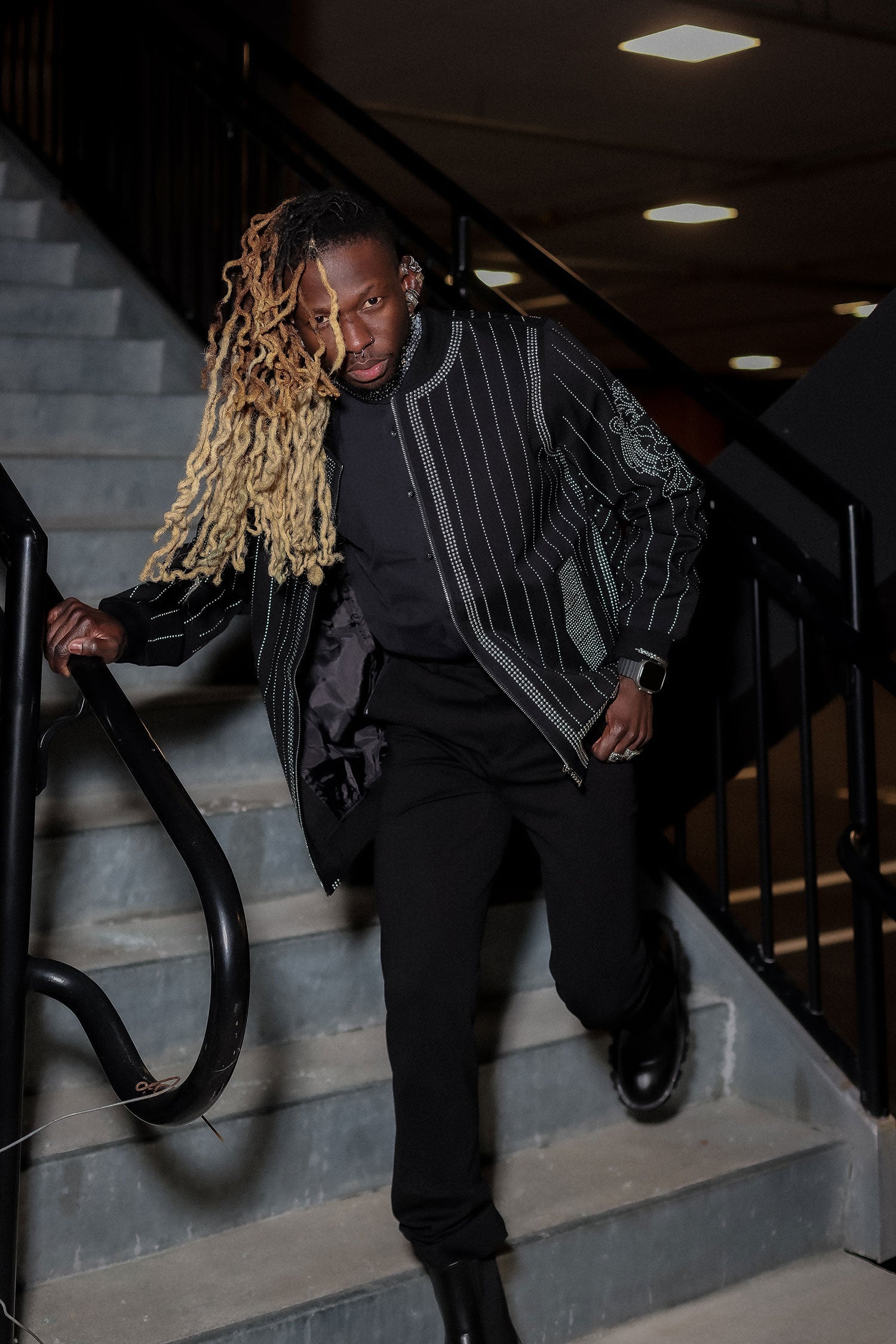 Rowdy Stud Bomber Jacket