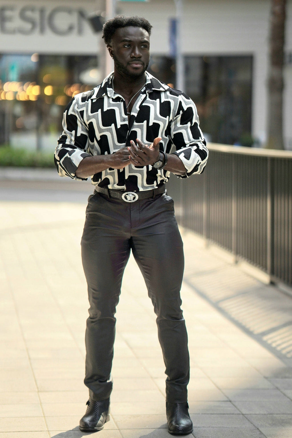 Pattaya Geometric Long Sleeve Shirt