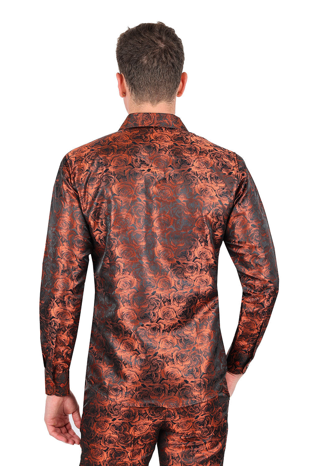 TWO TONE FLORAL Long Sleeve Shirt