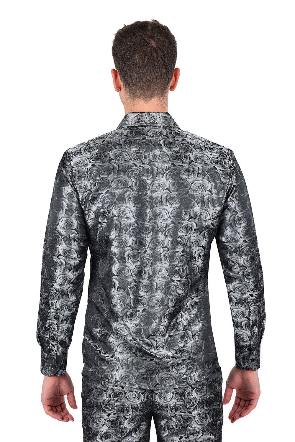 TWO TONE FLORAL Long Sleeve Shirt