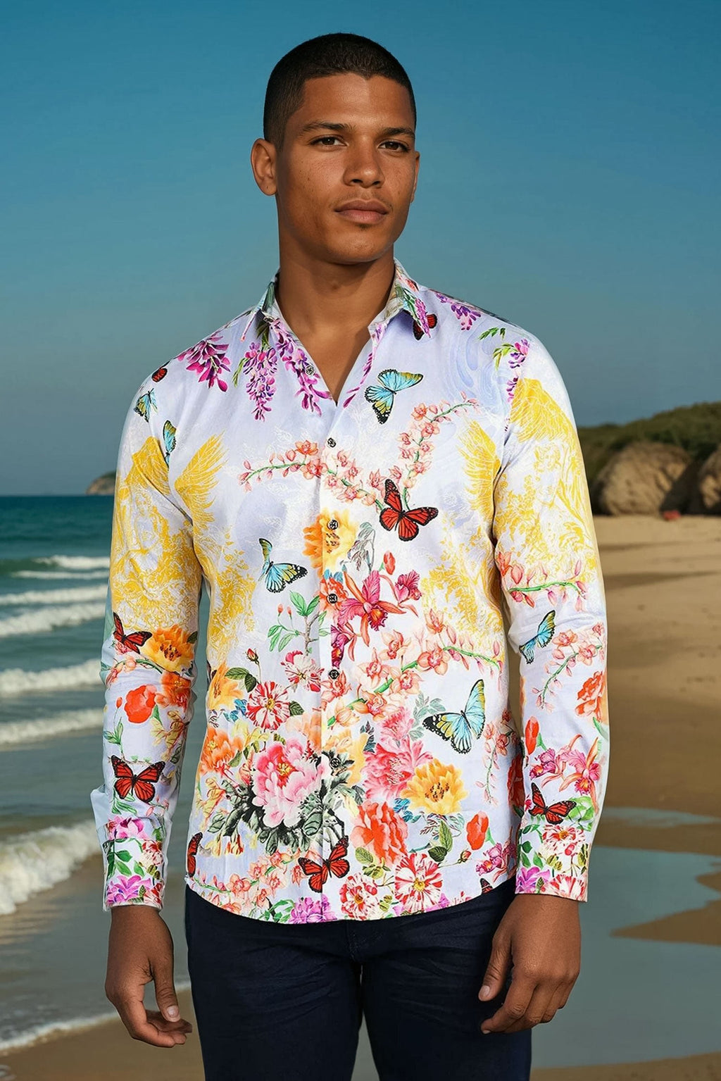 Noble Gents Butterfly Long Sleeve Shirt