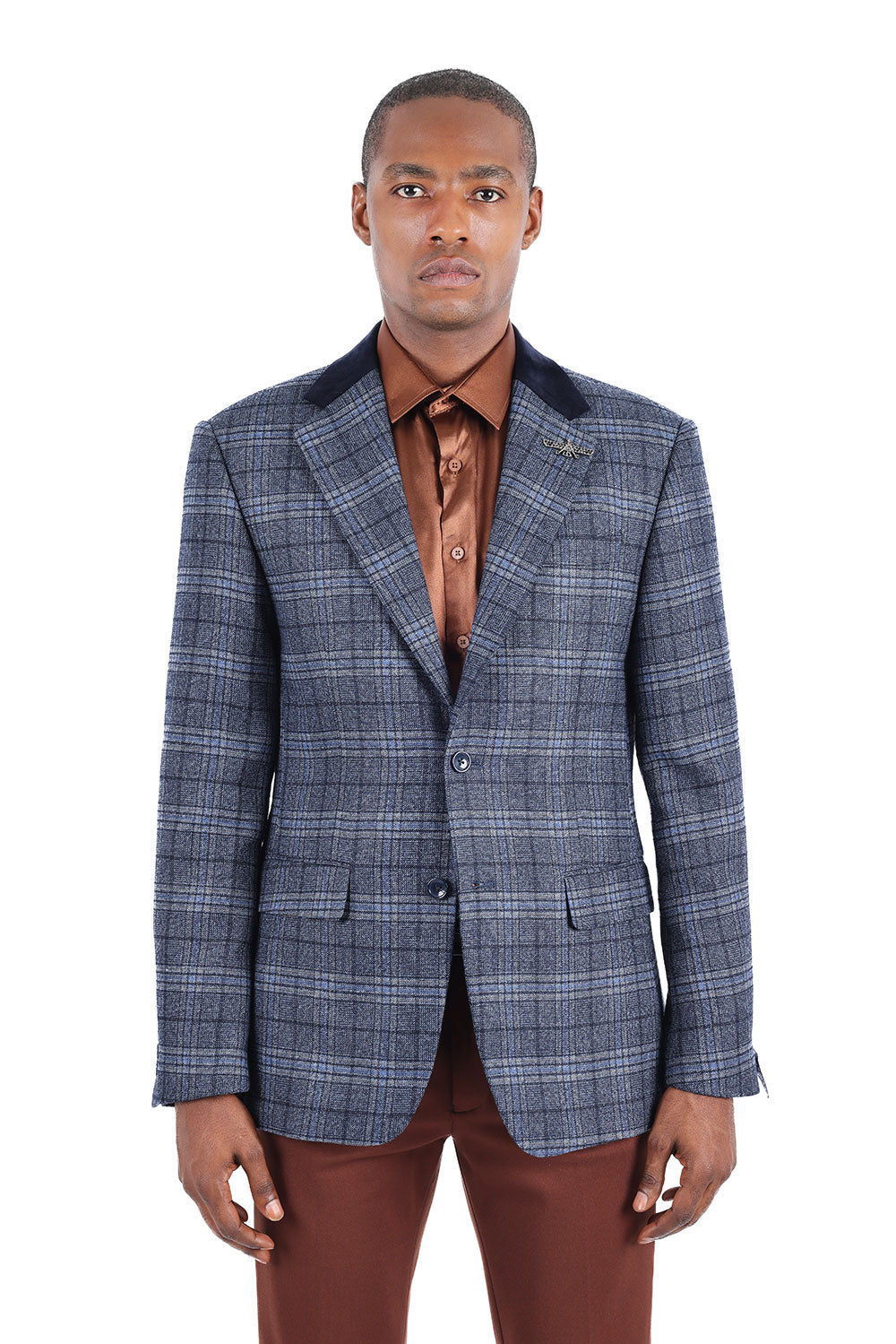 Quilted Plaid Blazer