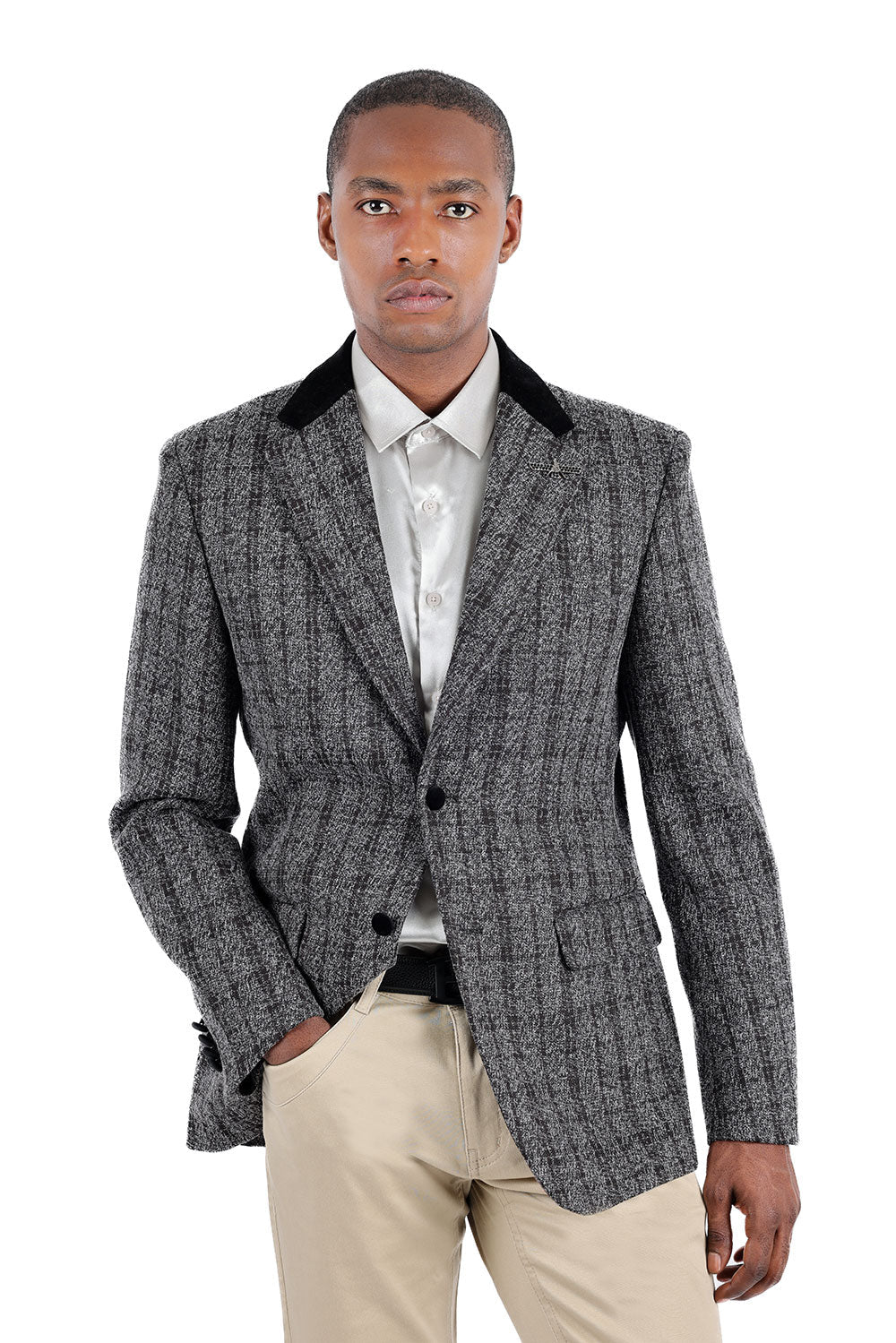 Quilted Plaid Blazer