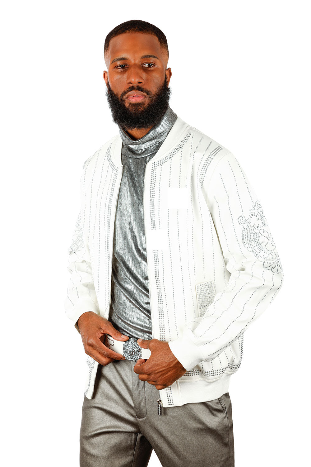 Rowdy Stud Bomber Jacket