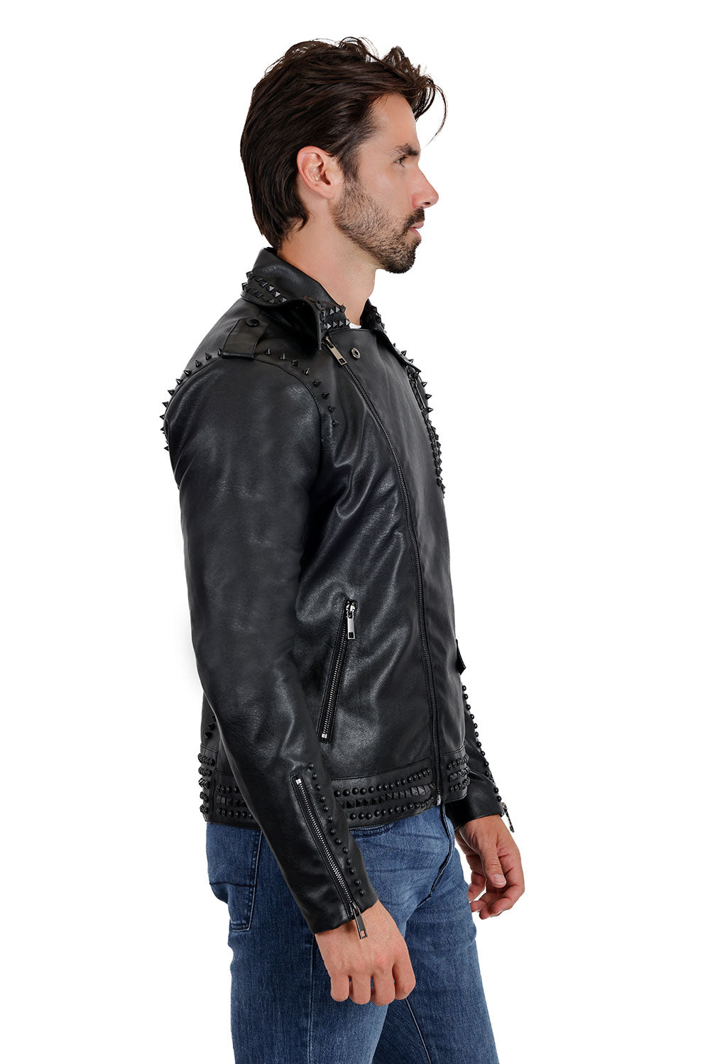 Serrated Look PU Jacket
