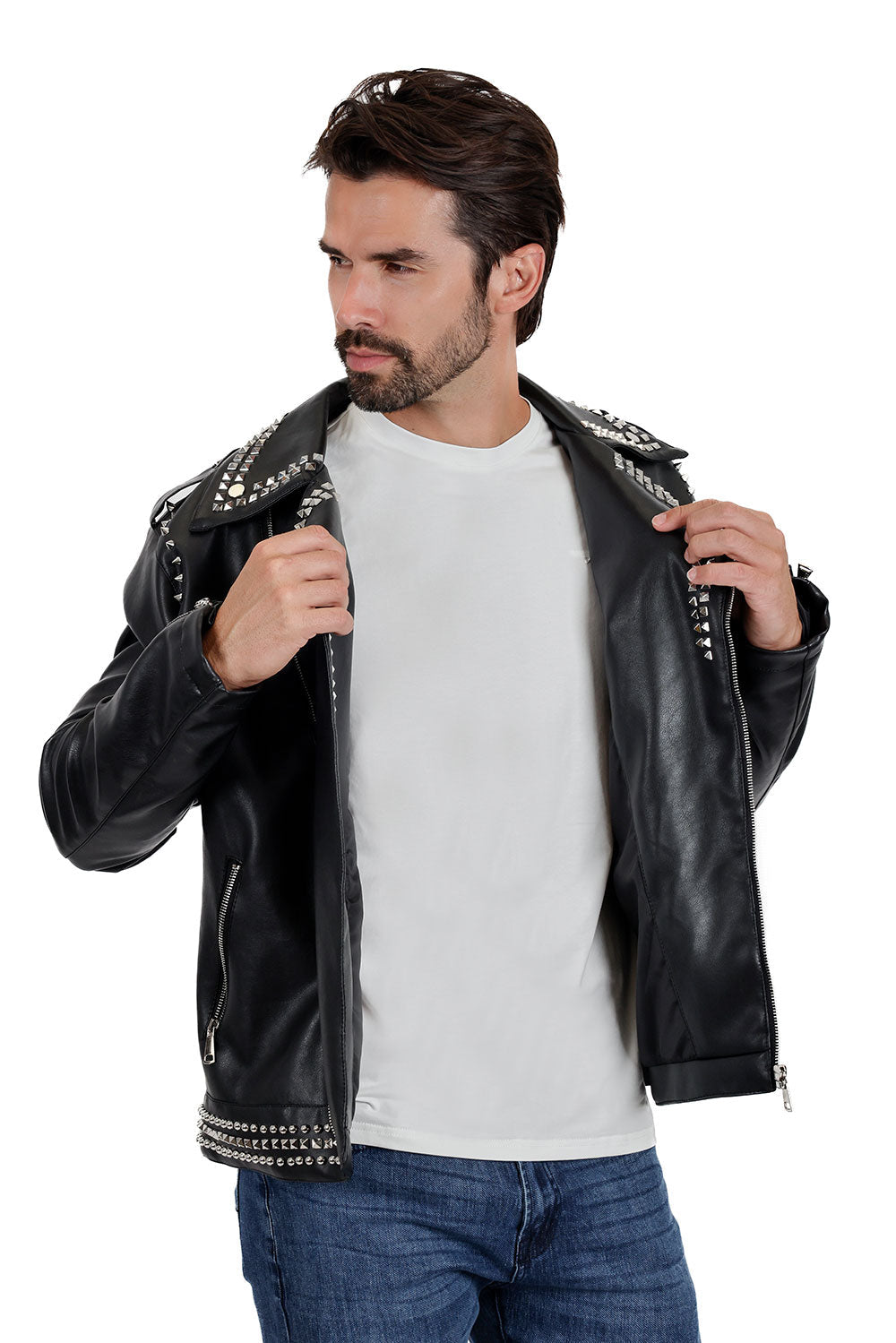 Serrated Look PU Jacket