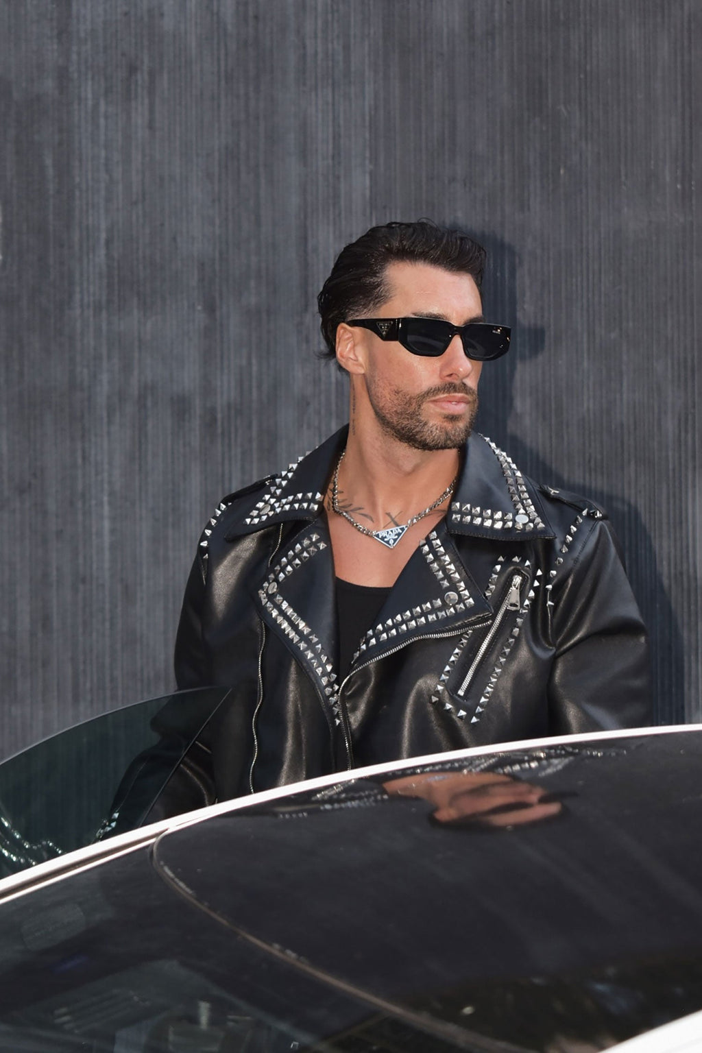 Serrated Look PU Jacket