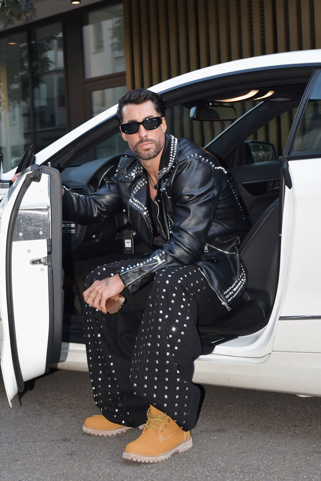 Serrated Look PU Jacket