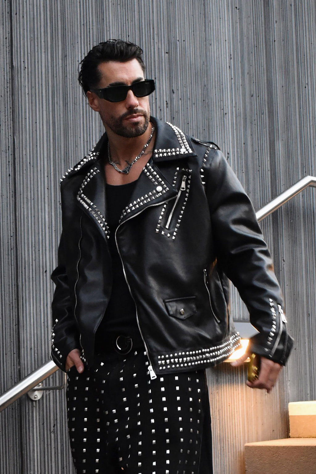 Serrated Look PU Jacket