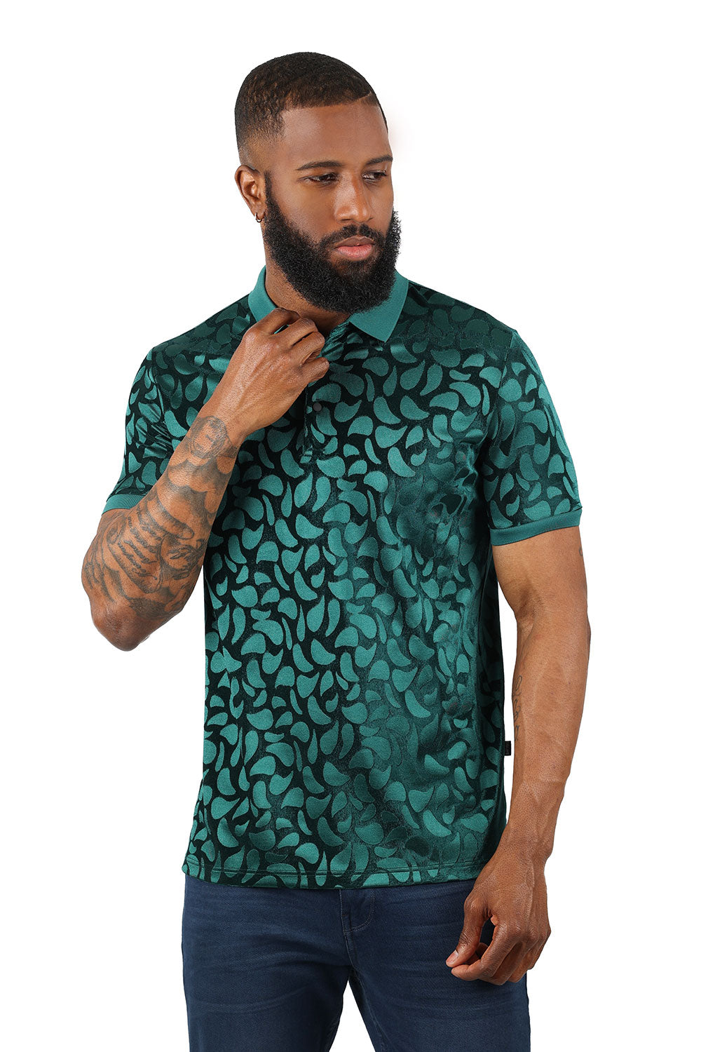 Floral Twist Polo Shirt
