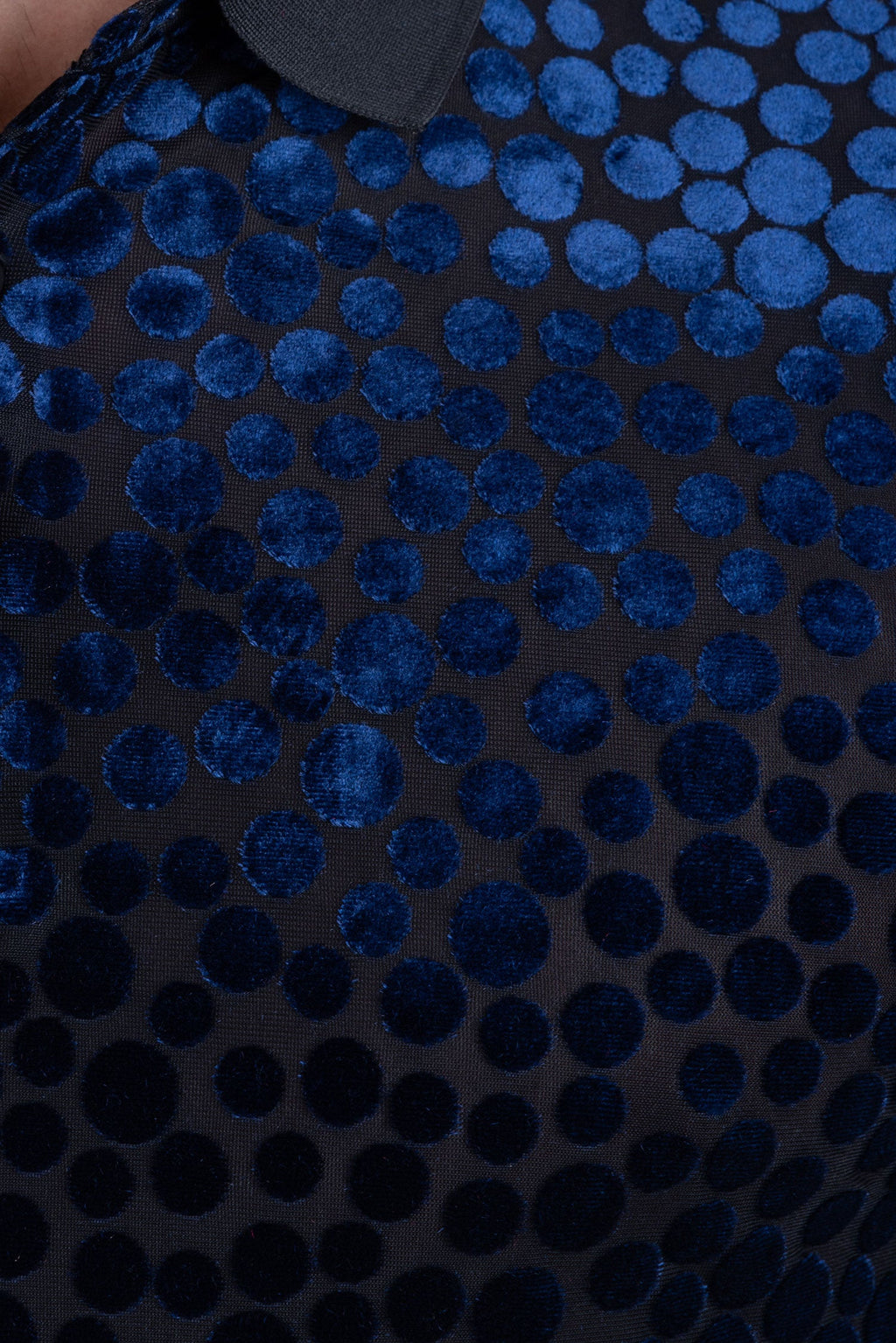 Polka Velvet Polo Shirt