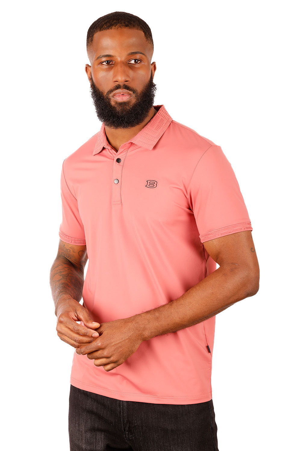 Solid Twist Polo Shirt