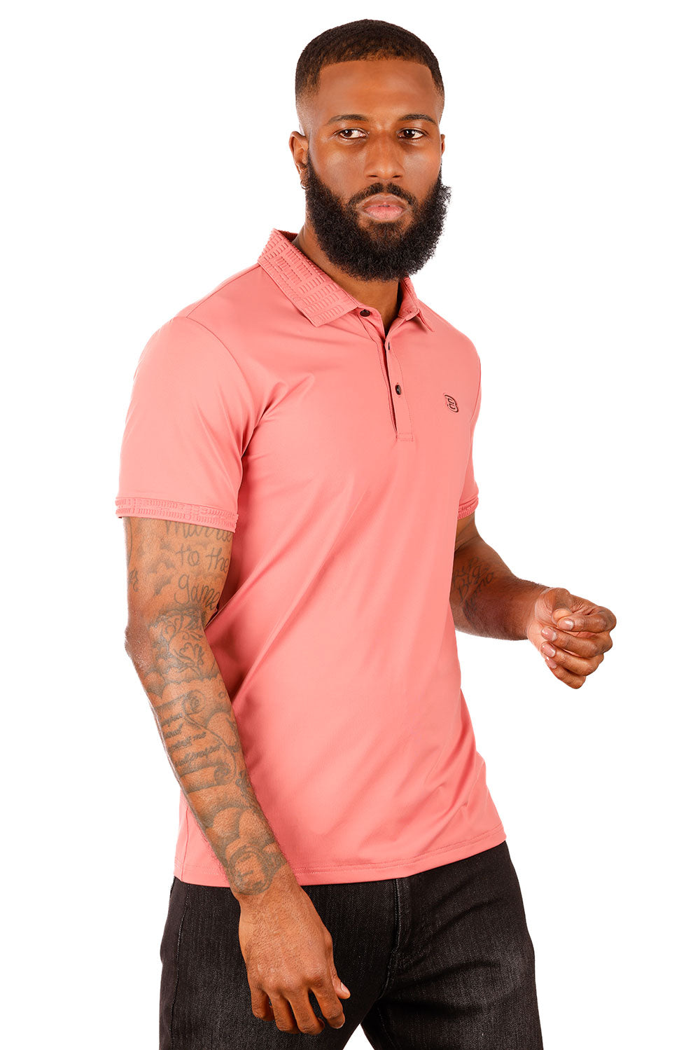 Solid Twist Polo Shirt