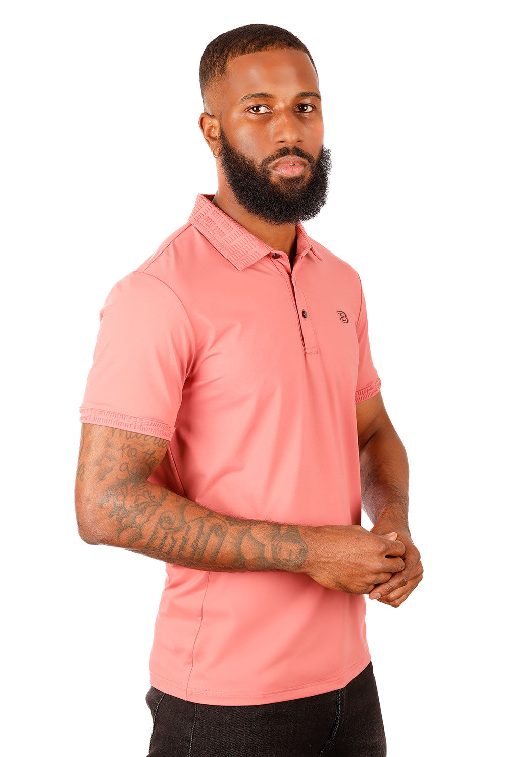 Solid Twist Polo Shirt