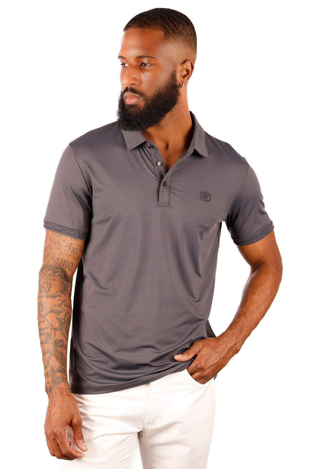 Solid Twist Polo Shirt