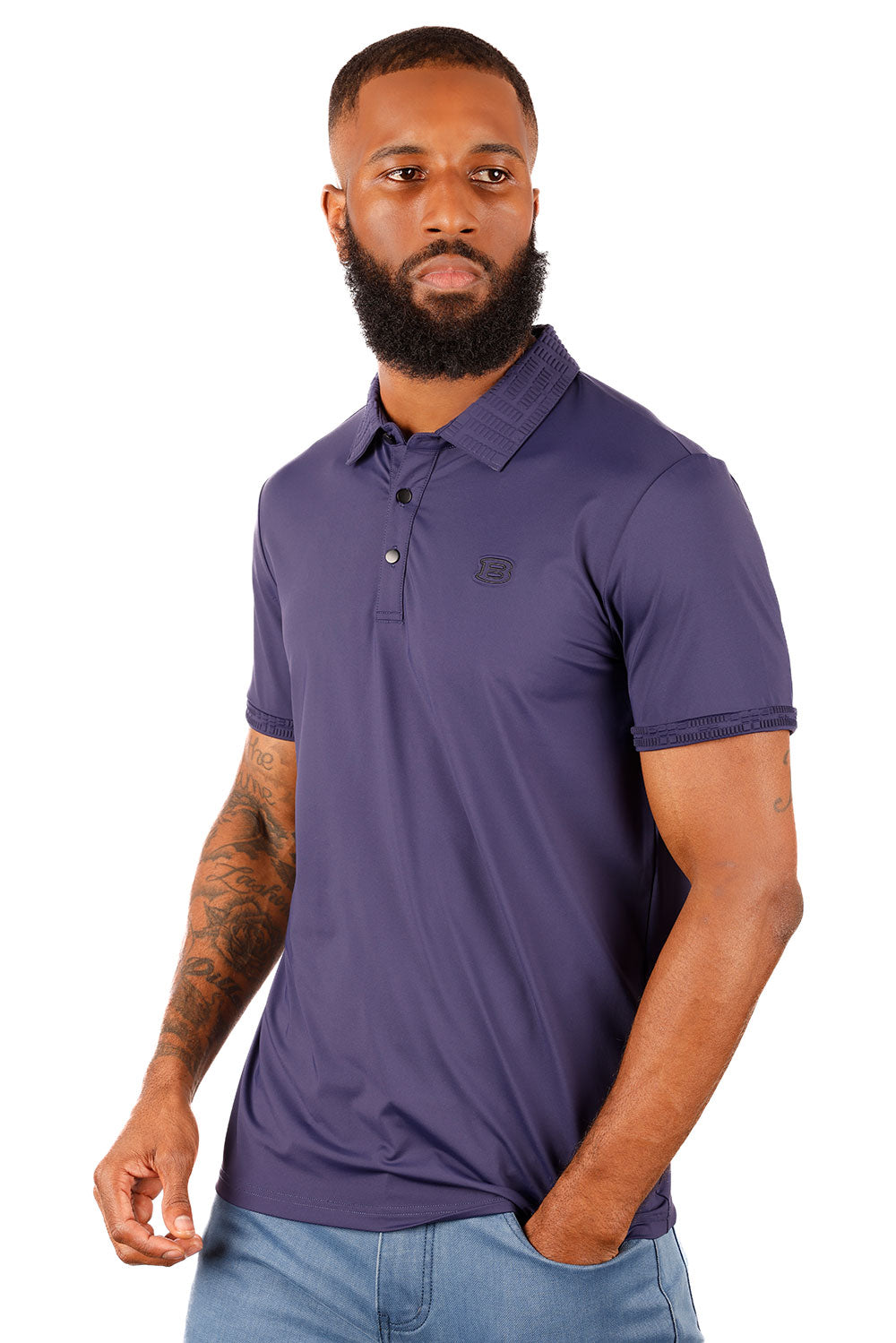 Solid Twist Polo Shirt