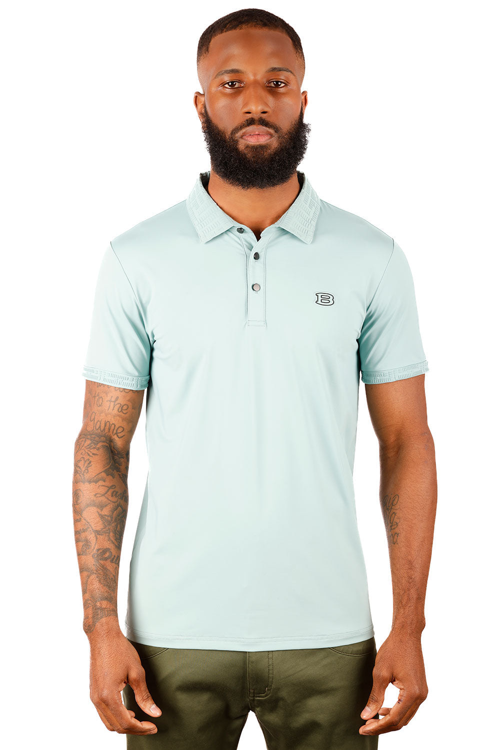 Solid Twist Polo Shirt