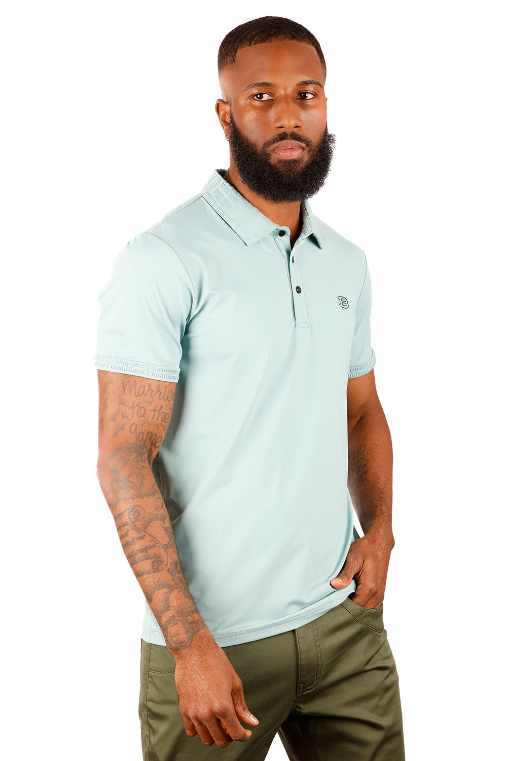 Solid Twist Polo Shirt