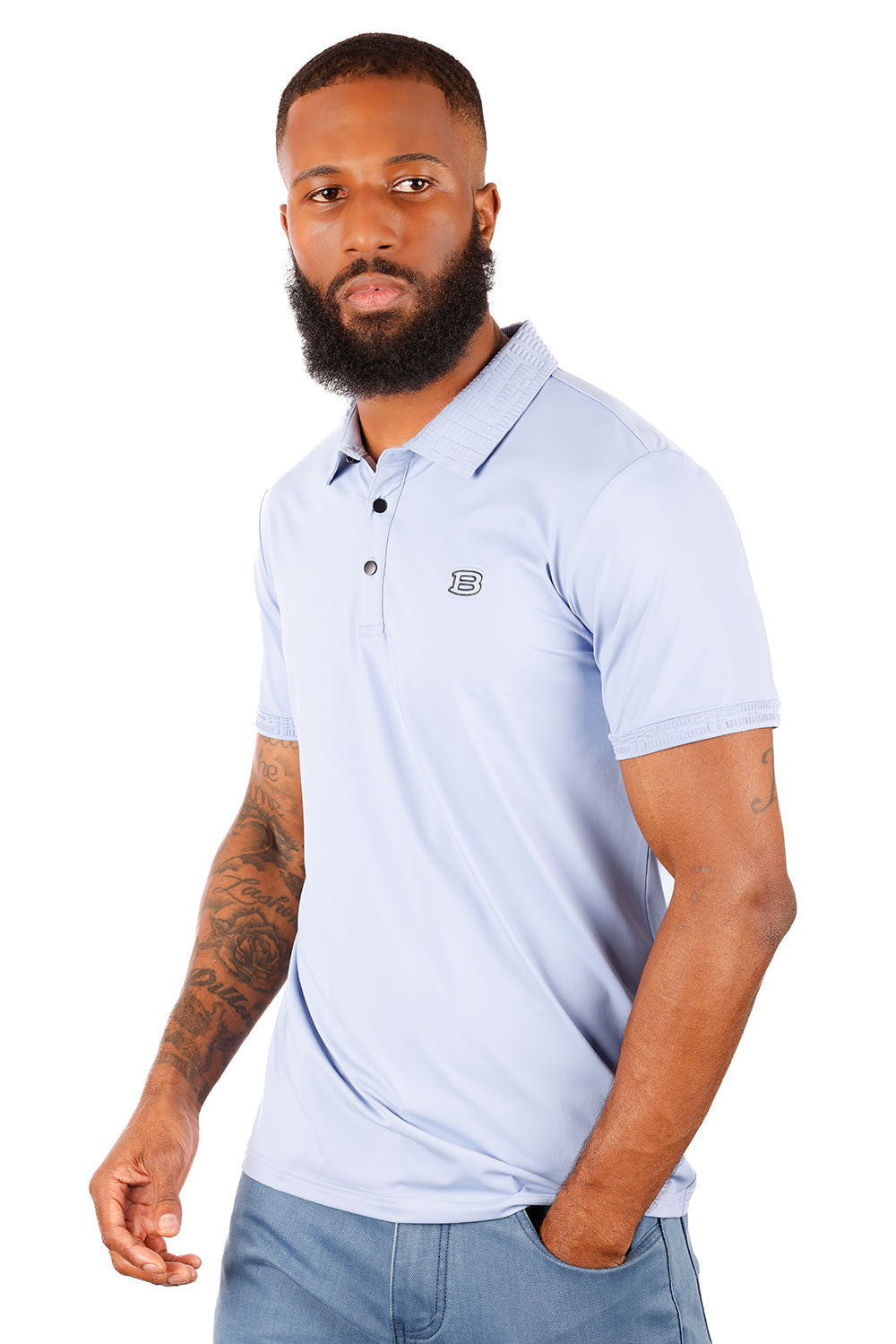 Solid Twist Polo Shirt
