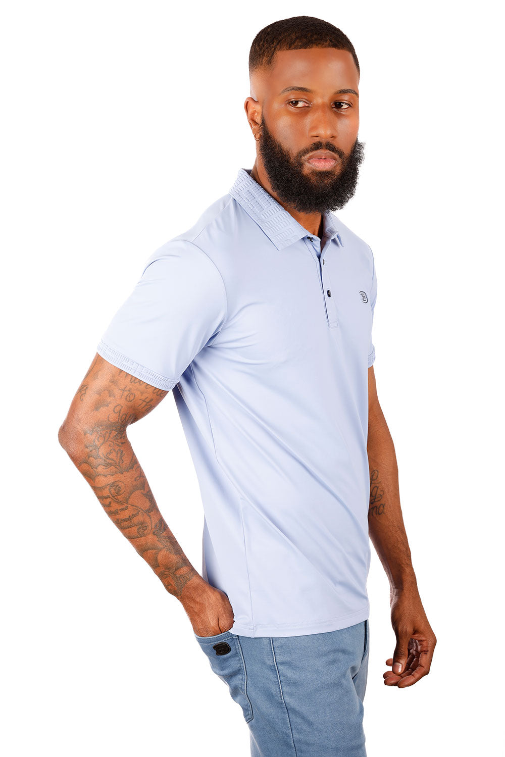 Solid Twist Polo Shirt