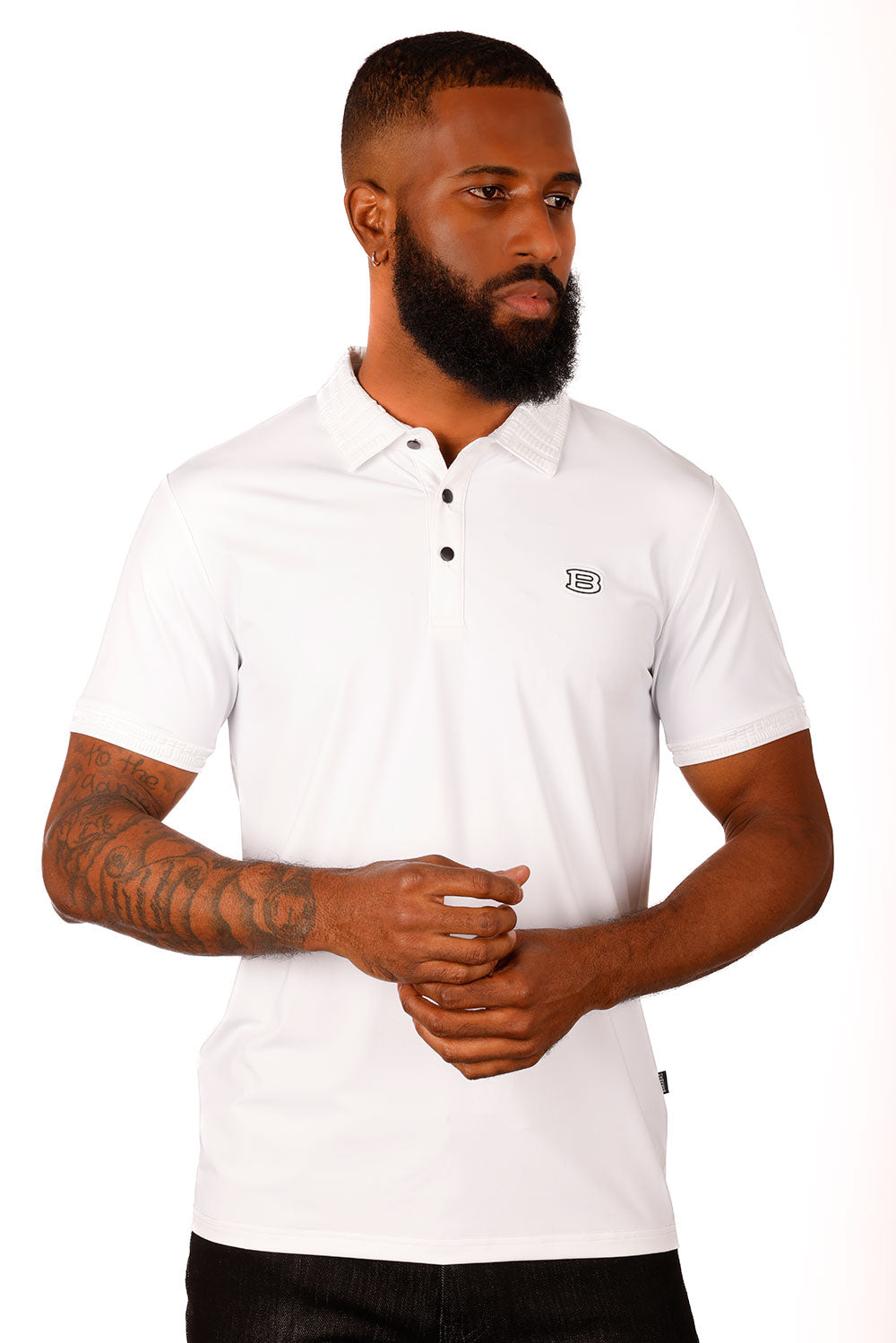 Solid Twist Polo Shirt