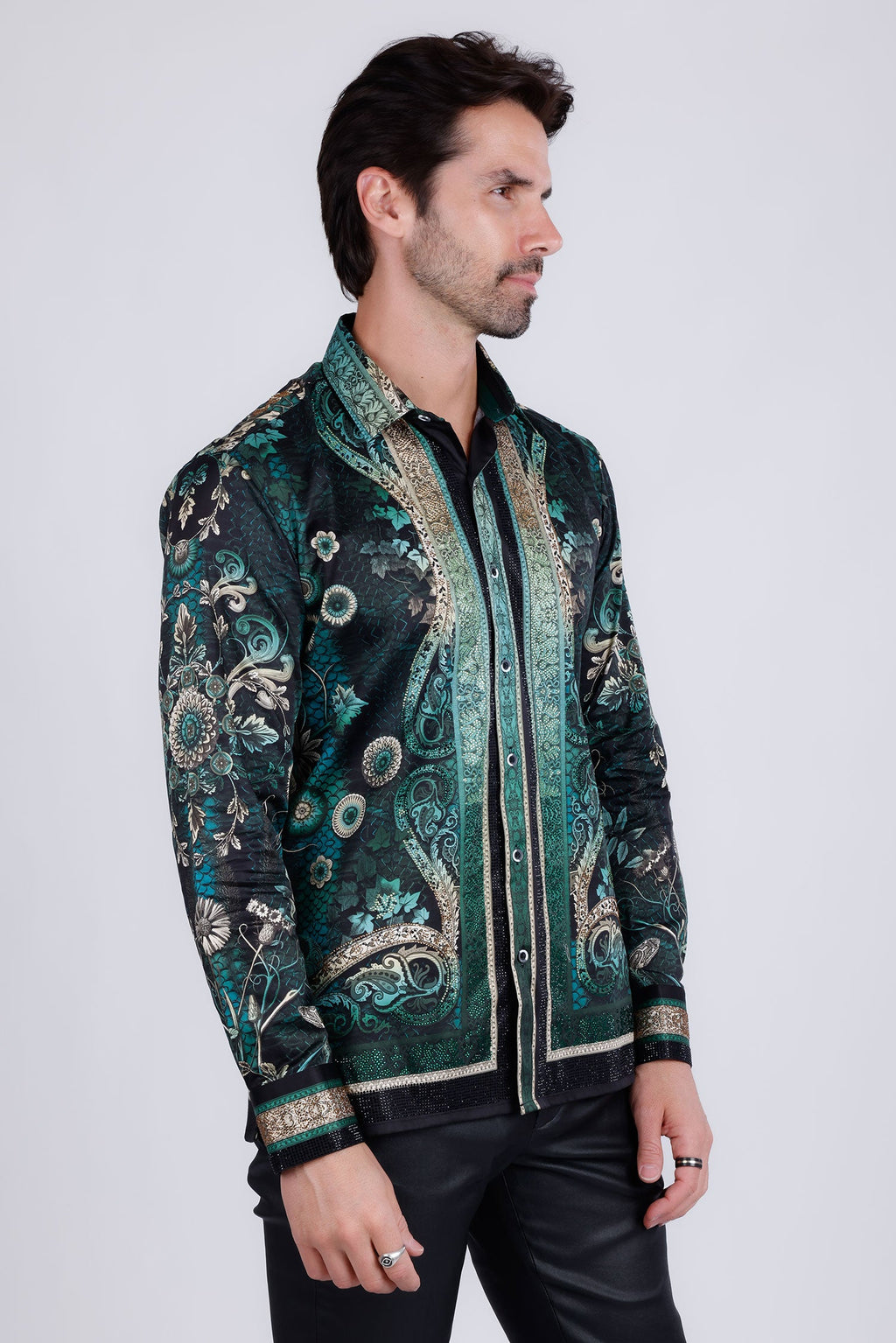 Lively Fancy Rhinestone Long Sleeve Shirt