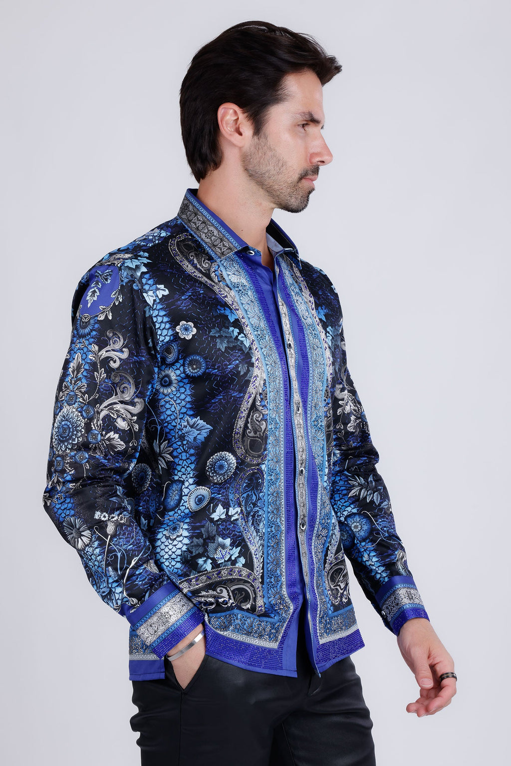 Lively Fancy Rhinestone Long Sleeve Shirt