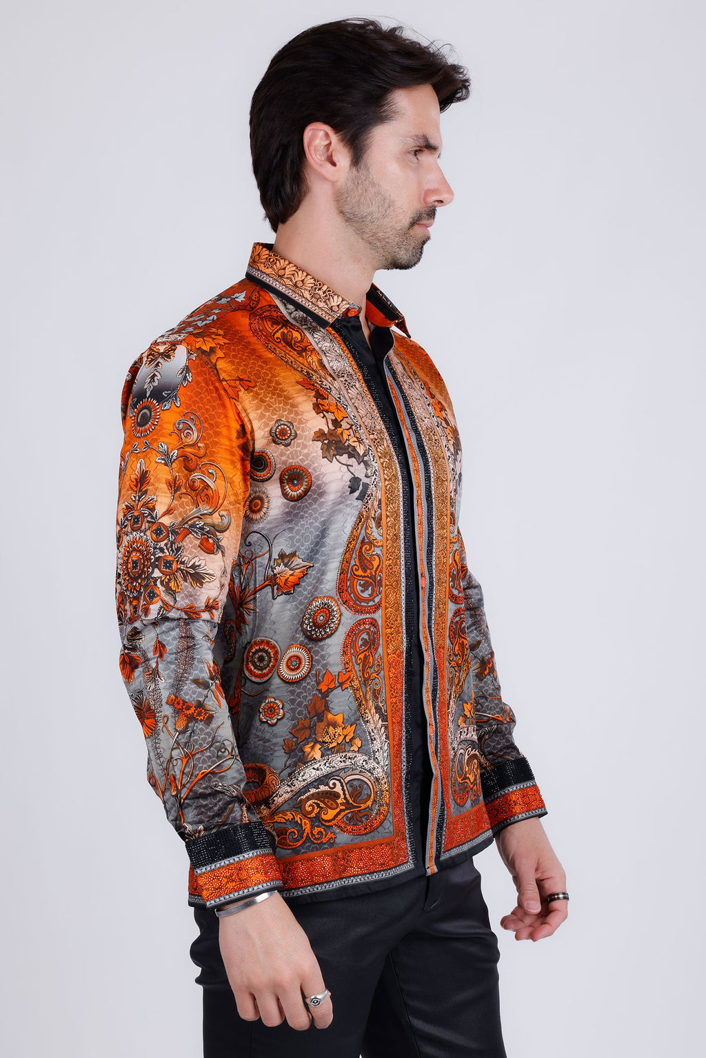 Lively Fancy Rhinestone Long Sleeve Shirt