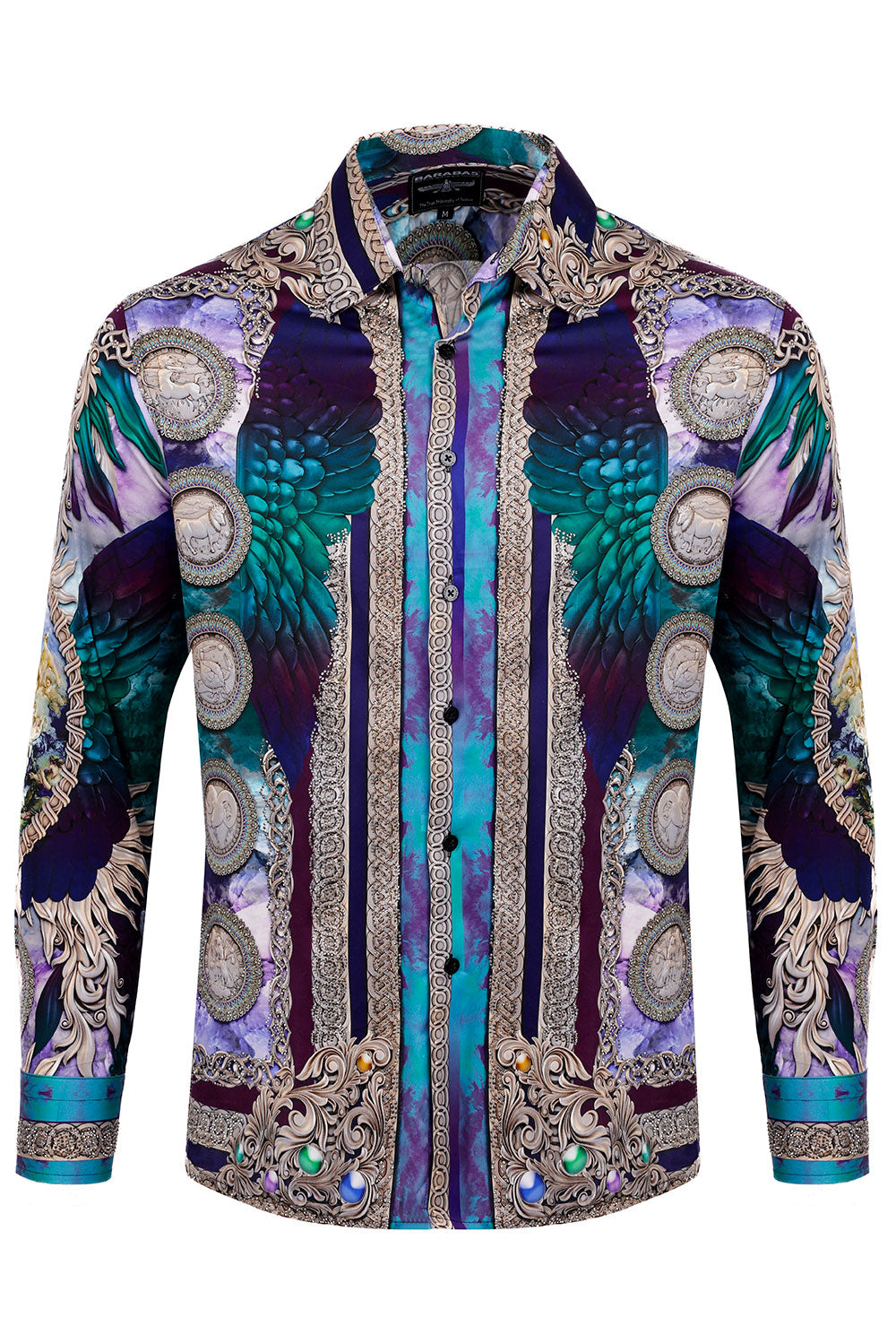 Striking Look Rhinestone Long Sleeve Shirt