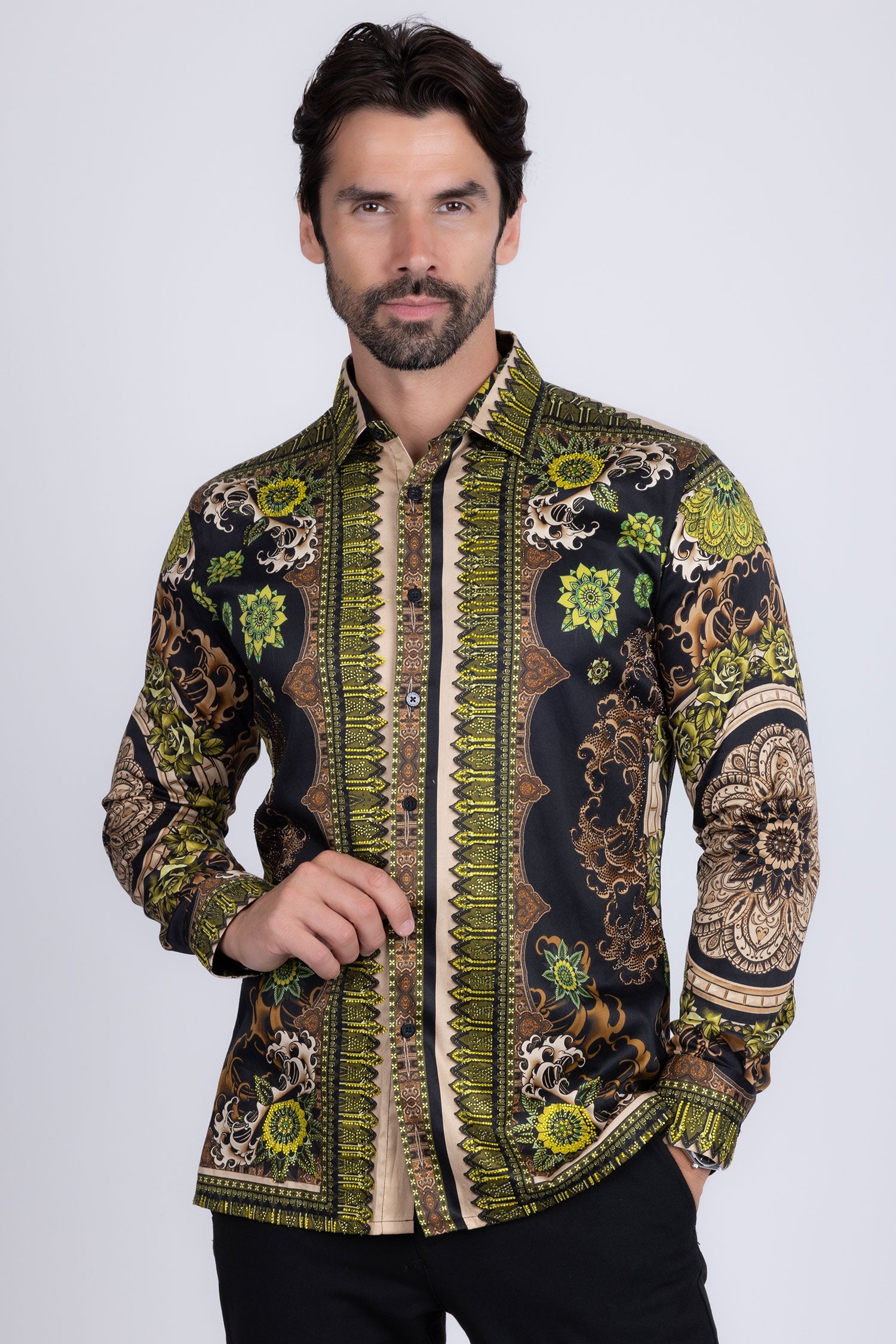 Party Spark Rhinestone Long Sleeve Shirt