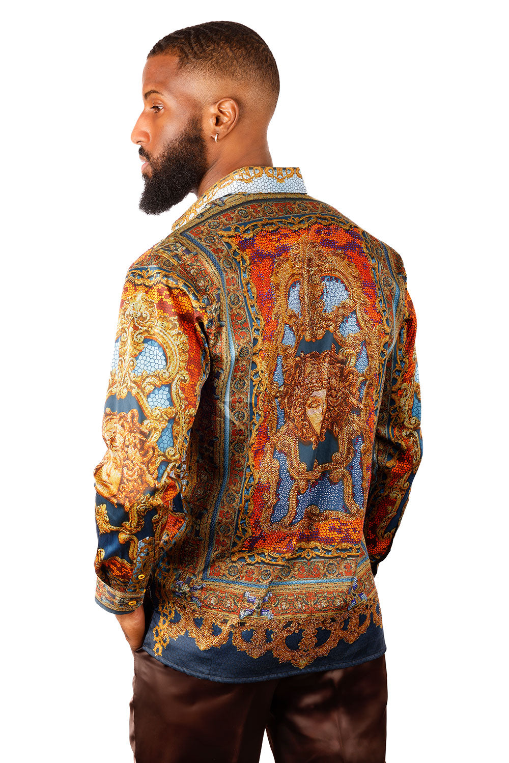 Virago Stone Rhinestone Long Sleeve Shirt