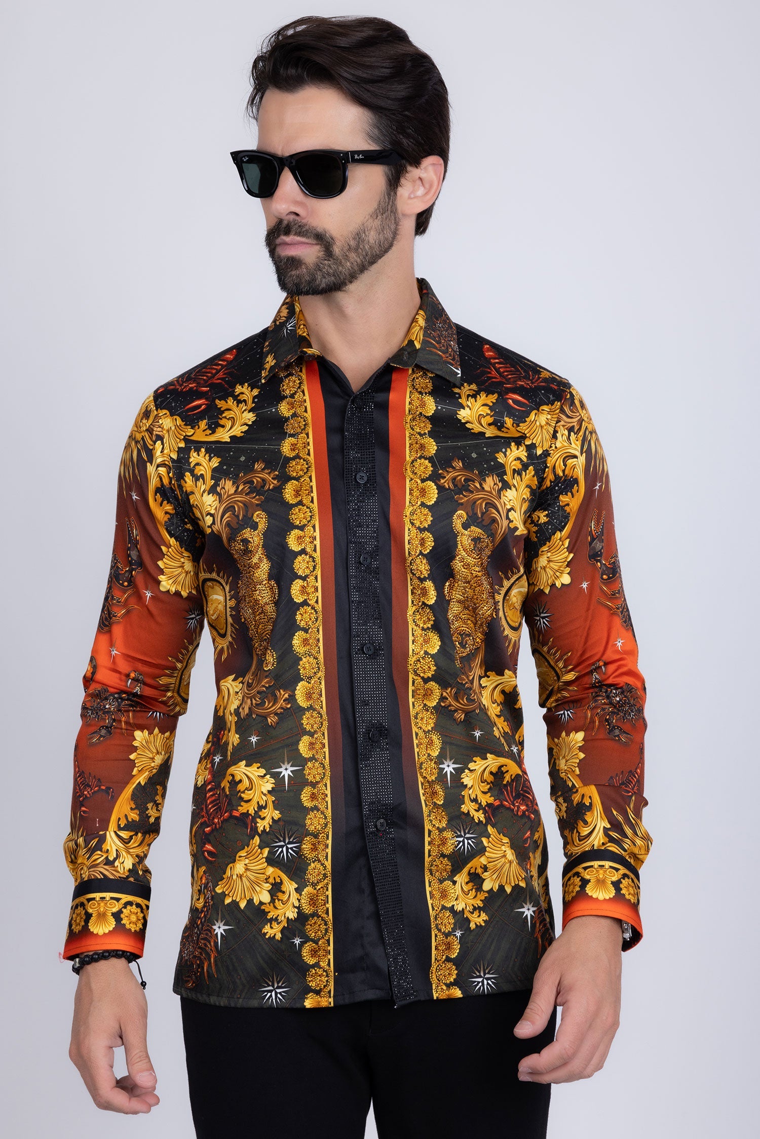 Cogent Approach Rhinestone Long Sleeve Shirt