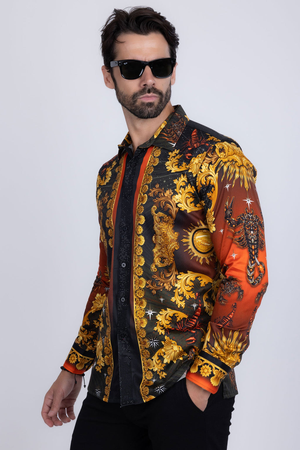 Cogent Approach Rhinestone Long Sleeve Shirt