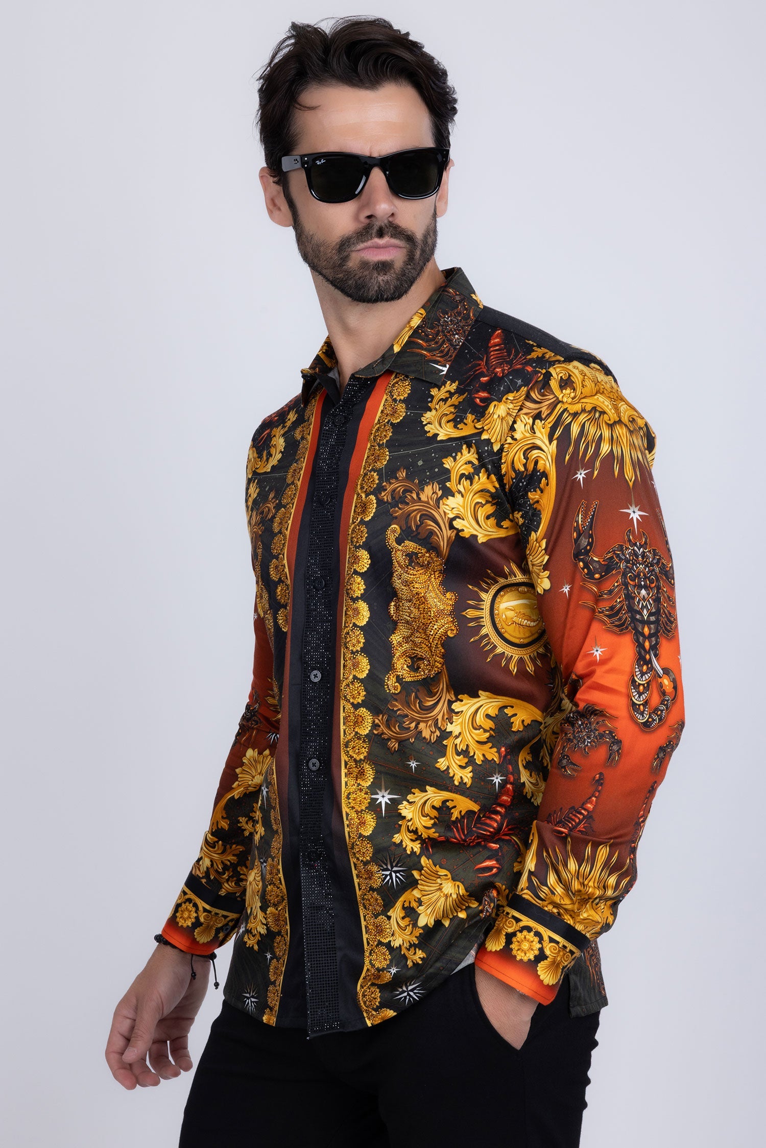 Cogent Approach Rhinestone Long Sleeve Shirt