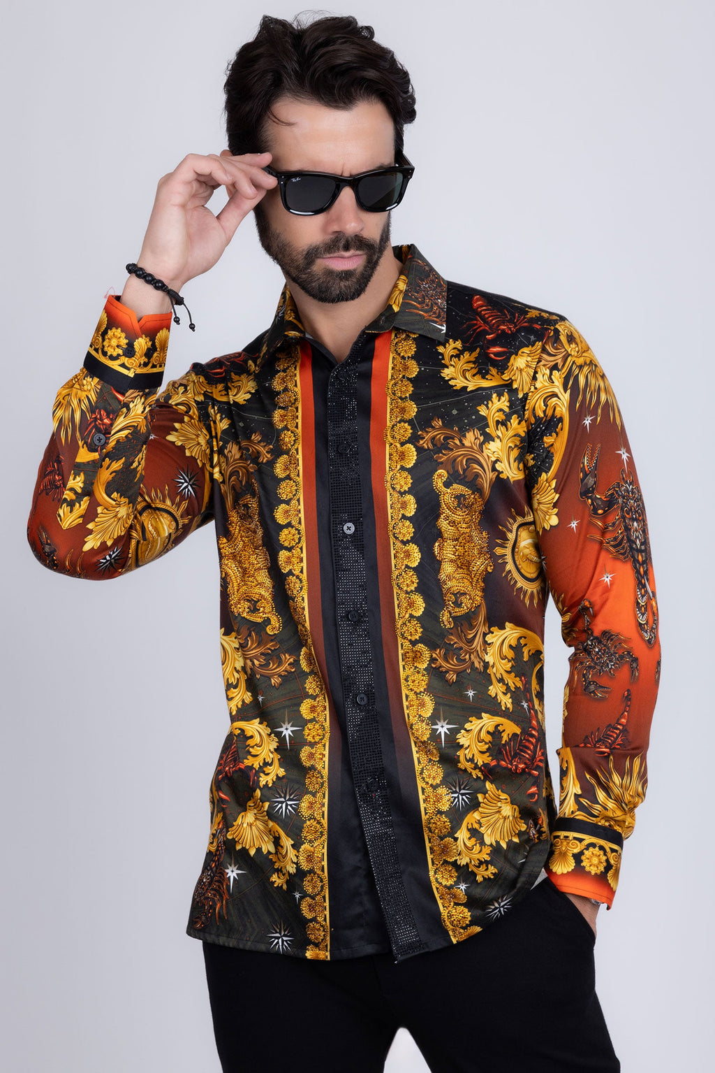 Cogent Approach Rhinestone Long Sleeve Shirt