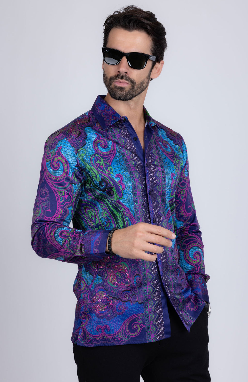 Trig Trend Rhinestone Long Sleeve Shirt