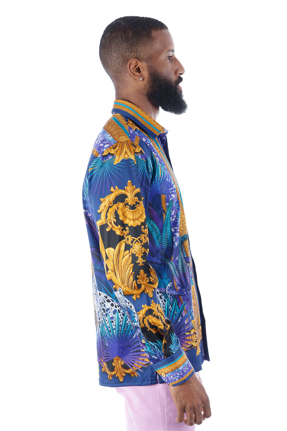 The Rage Look Rhinestone Long Sleeve Shirt