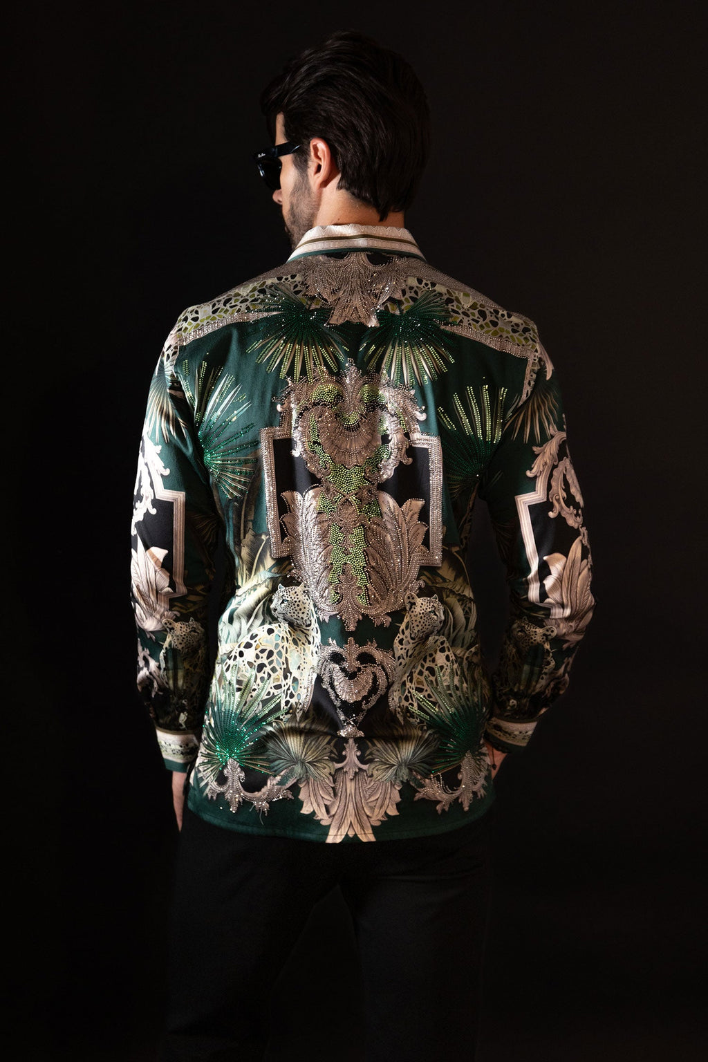 The Rage Look Rhinestone Long Sleeve Shirt