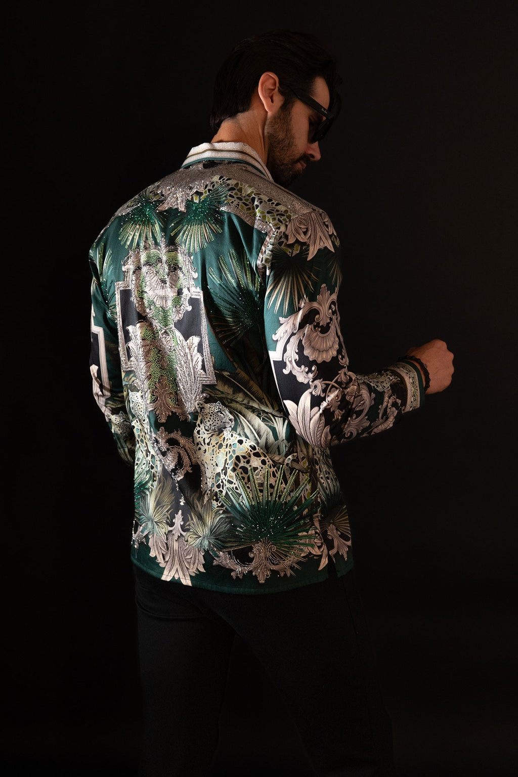 The Rage Look Rhinestone Long Sleeve Shirt