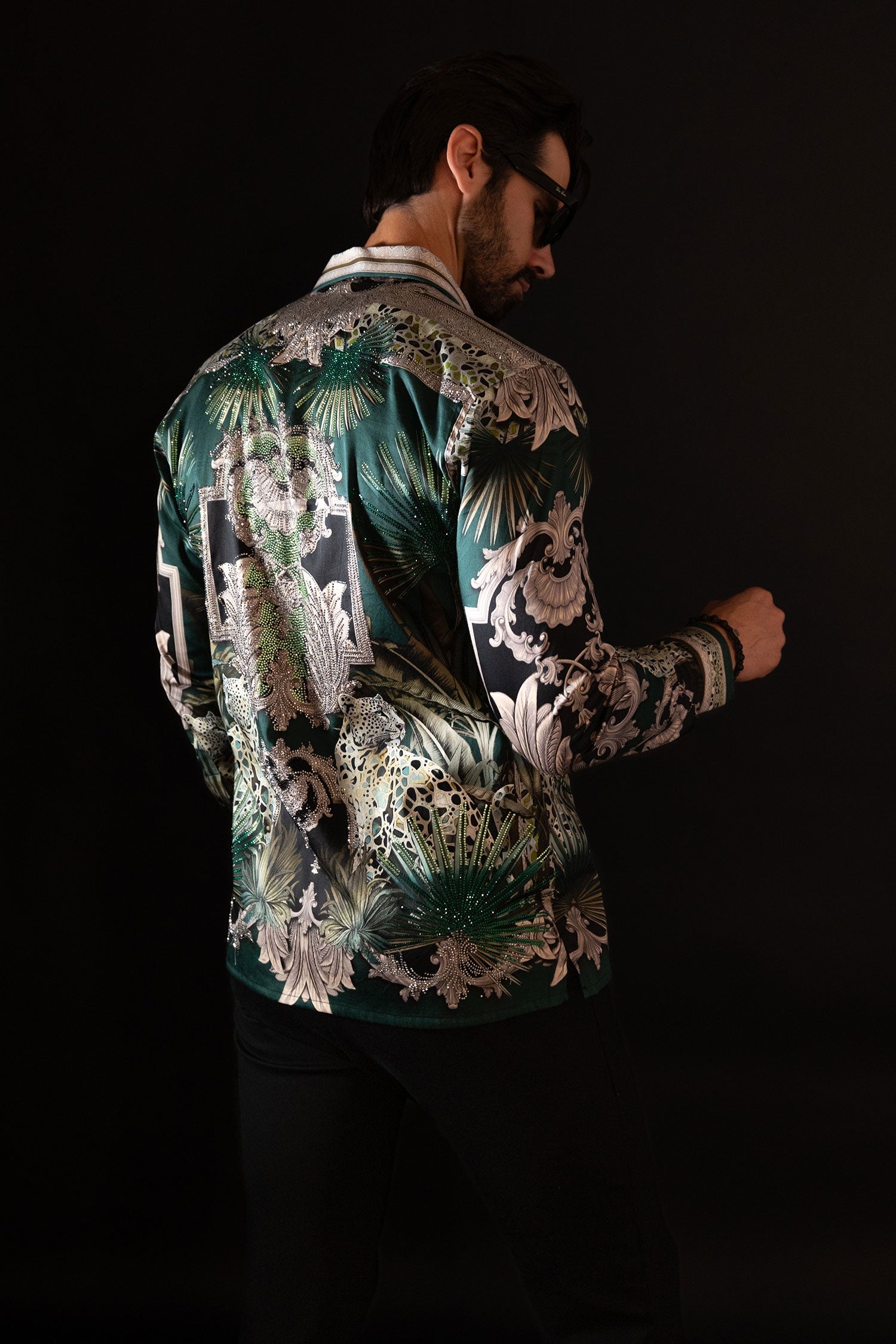 The Rage Look Rhinestone Long Sleeve Shirt