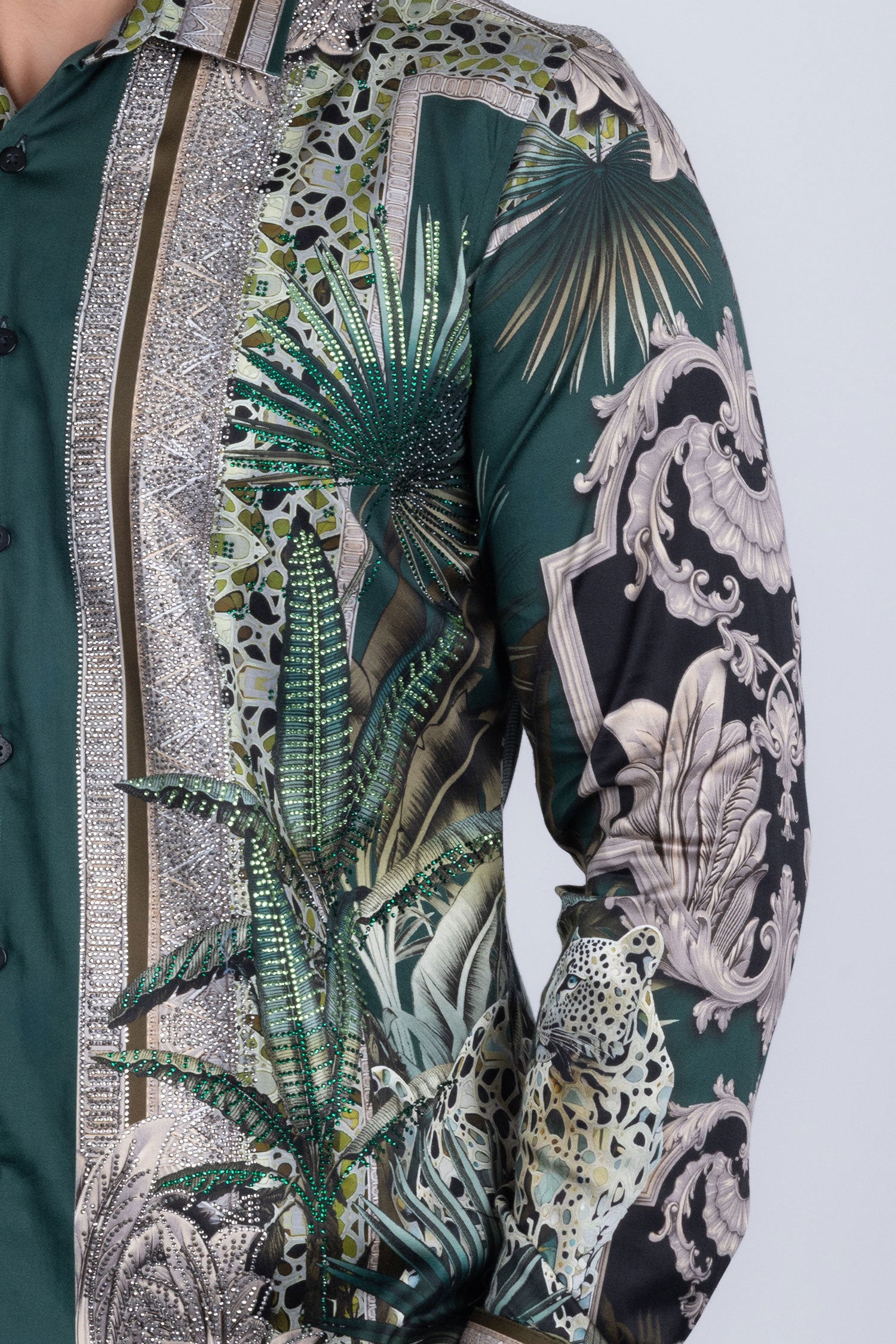 The Rage Look Rhinestone Long Sleeve Shirt