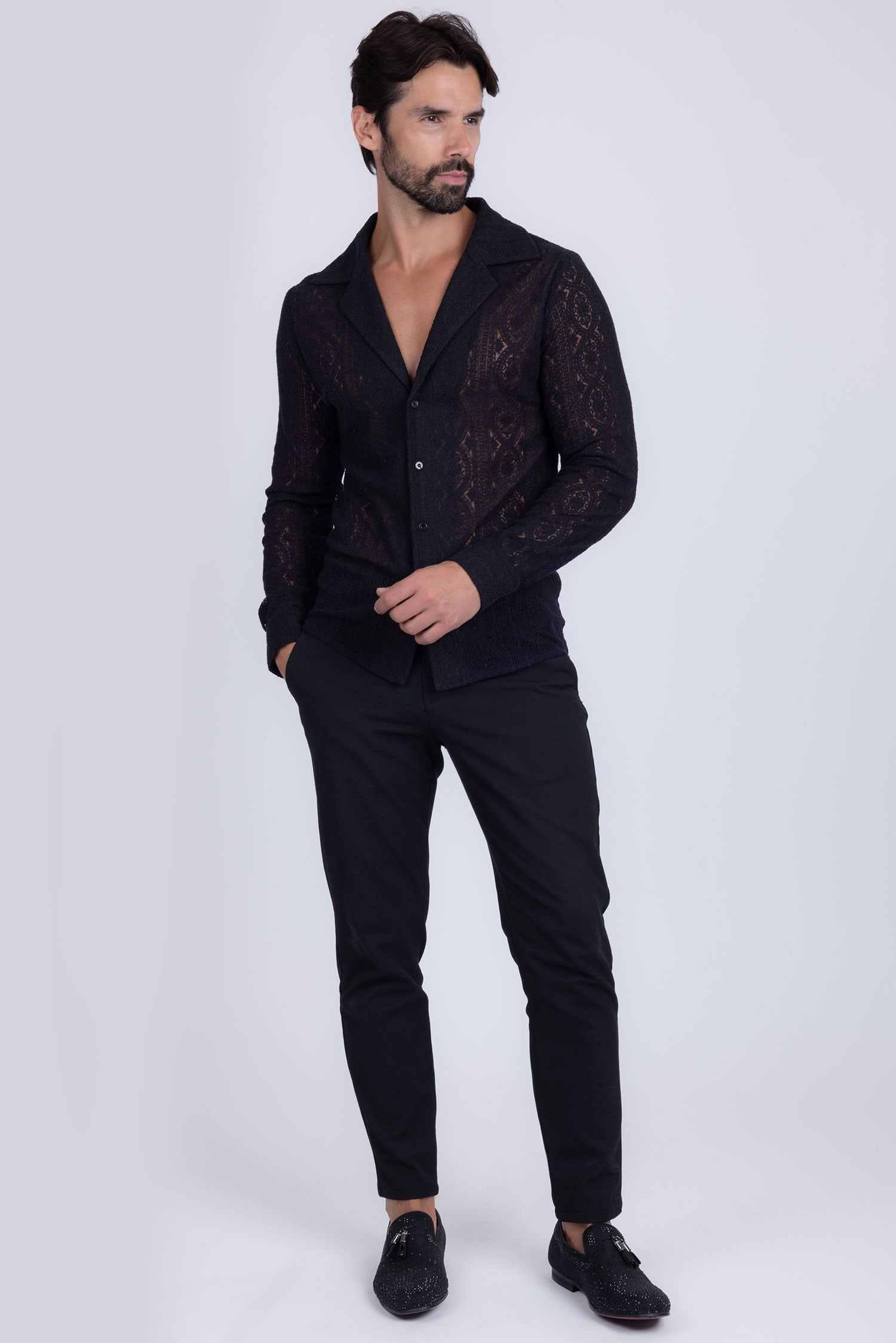 Janeiro Embroidered Long Sleeve Shirt