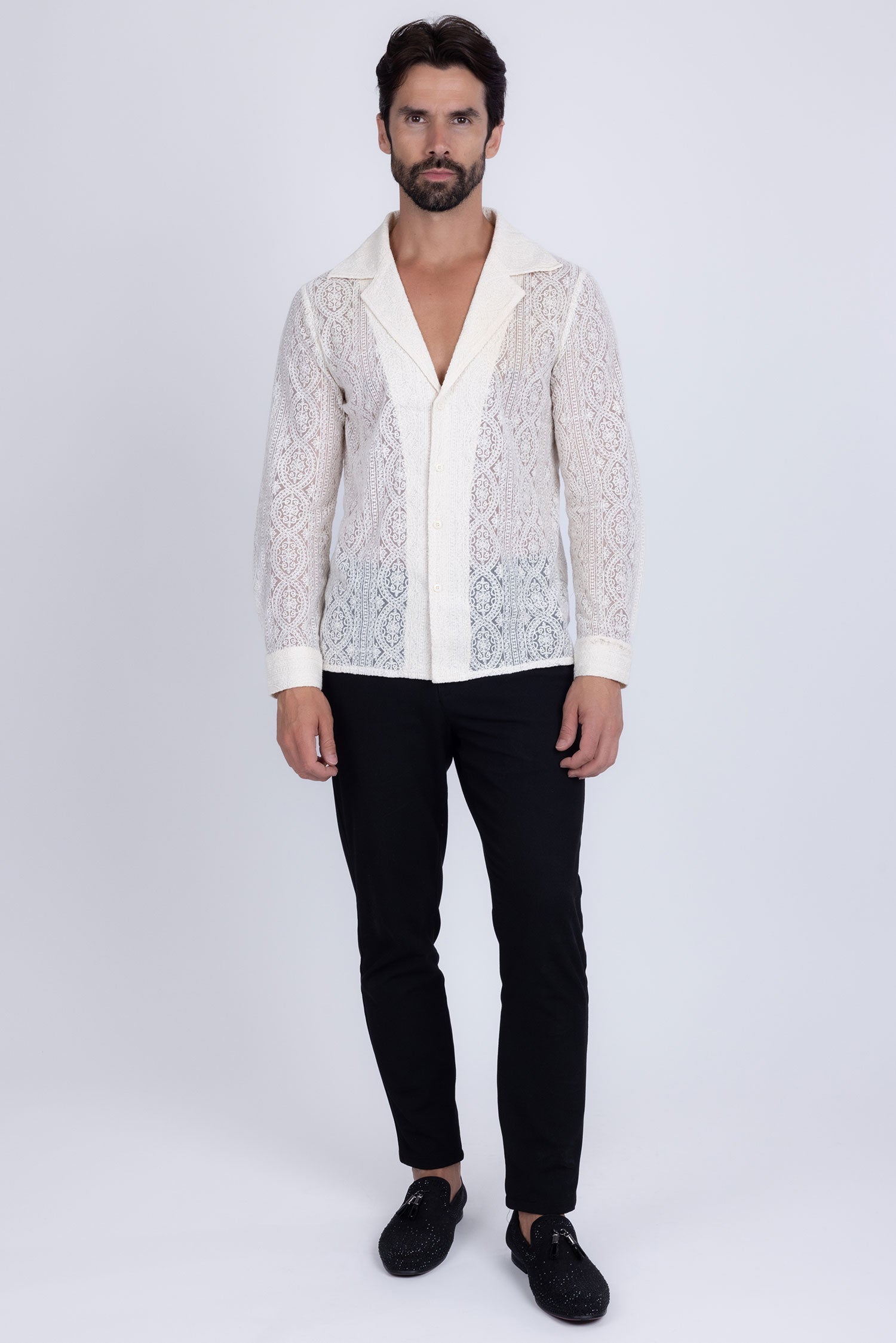Janeiro Embroidered Long Sleeve Shirt